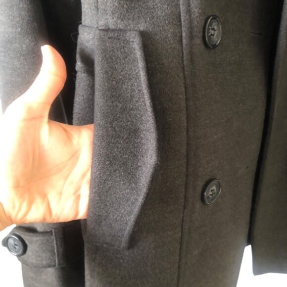 Maralyn & Me Double-Breasted Peacoat Charcoal Gray Size M – Classic Wint… - Picture 4 of 11